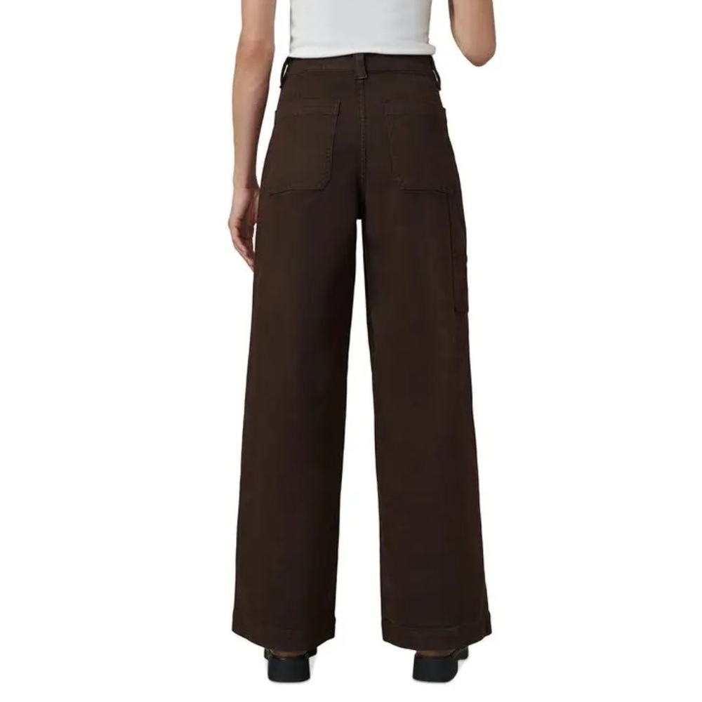 Joe’s Jeans Chloe Utility High Rise Wide Leg Jeans Coffee Bean Brown size 33 - Picture 3 of 16